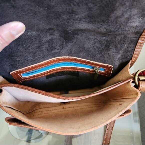 Florencia MADE IN ITALY Small Leather Handbag Black, Burgundy ,Brown and… - Picture 13 of 17